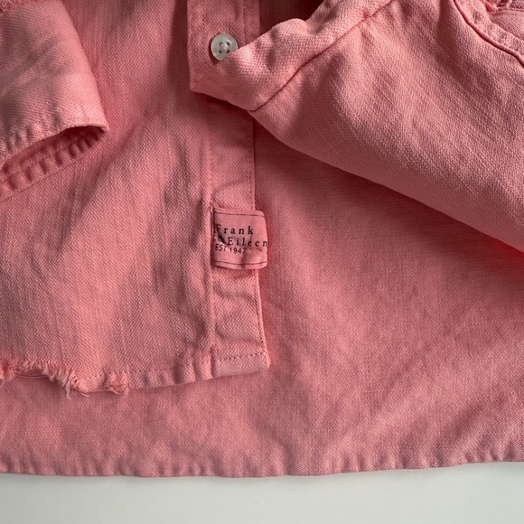 NWOT Frank & Eileen Eileen Relaxed Button-Up Shirt Sunset XS Distressed Coastal - Picture 8 of 13